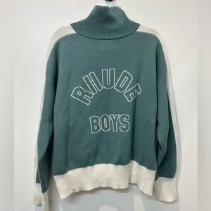 Rhude Mock Neck Long Sleeve Cardigan NWOT